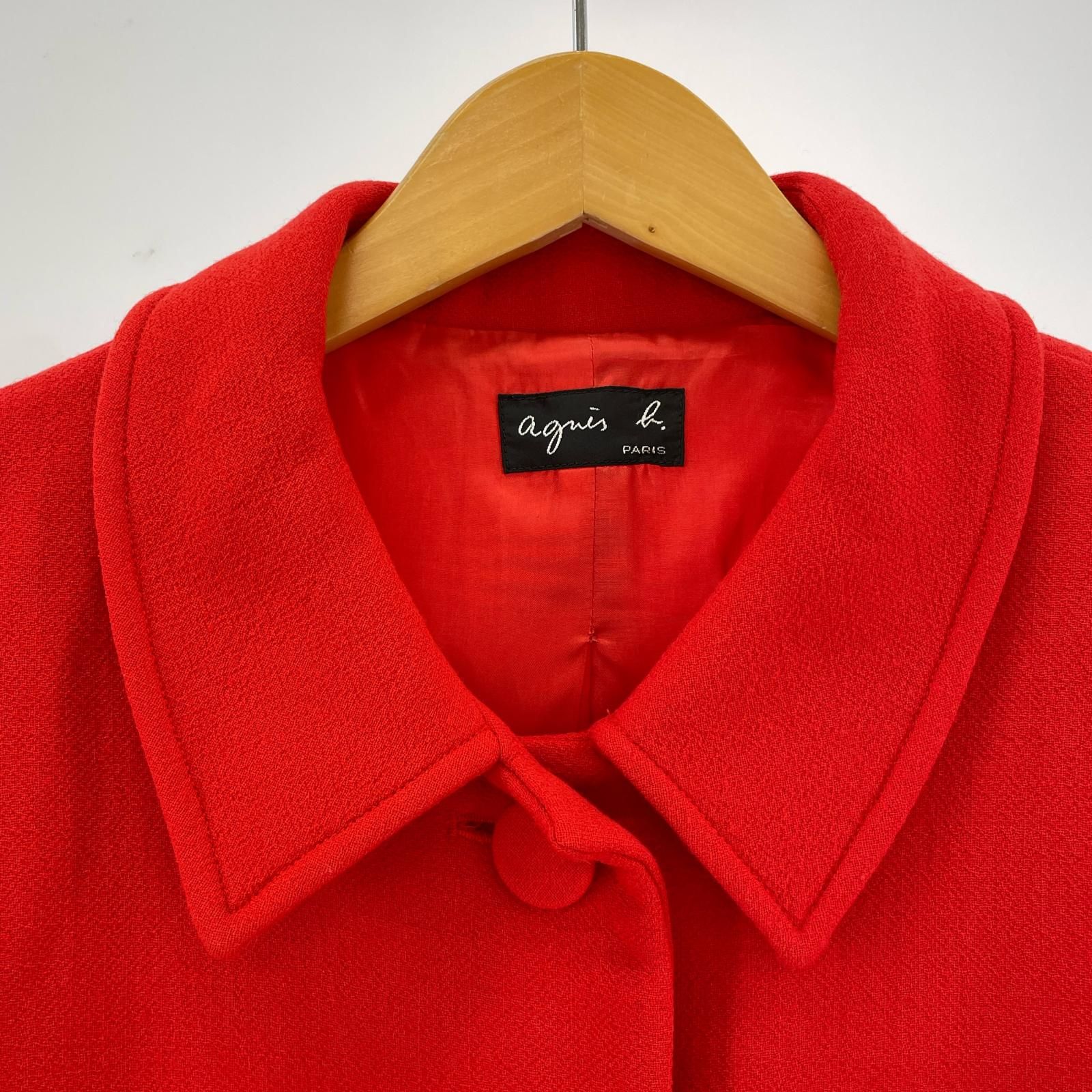 agnes b. アニエスベーコート size36/レッド - メルカリ