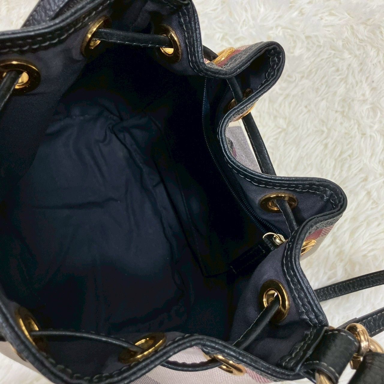 美品　ブルーレーベルクレストブリッジ　ハンドバック　チェック　2way ブルーレーベルクレストブリッジ 2way ハンドバッグ ショルダーバッグ