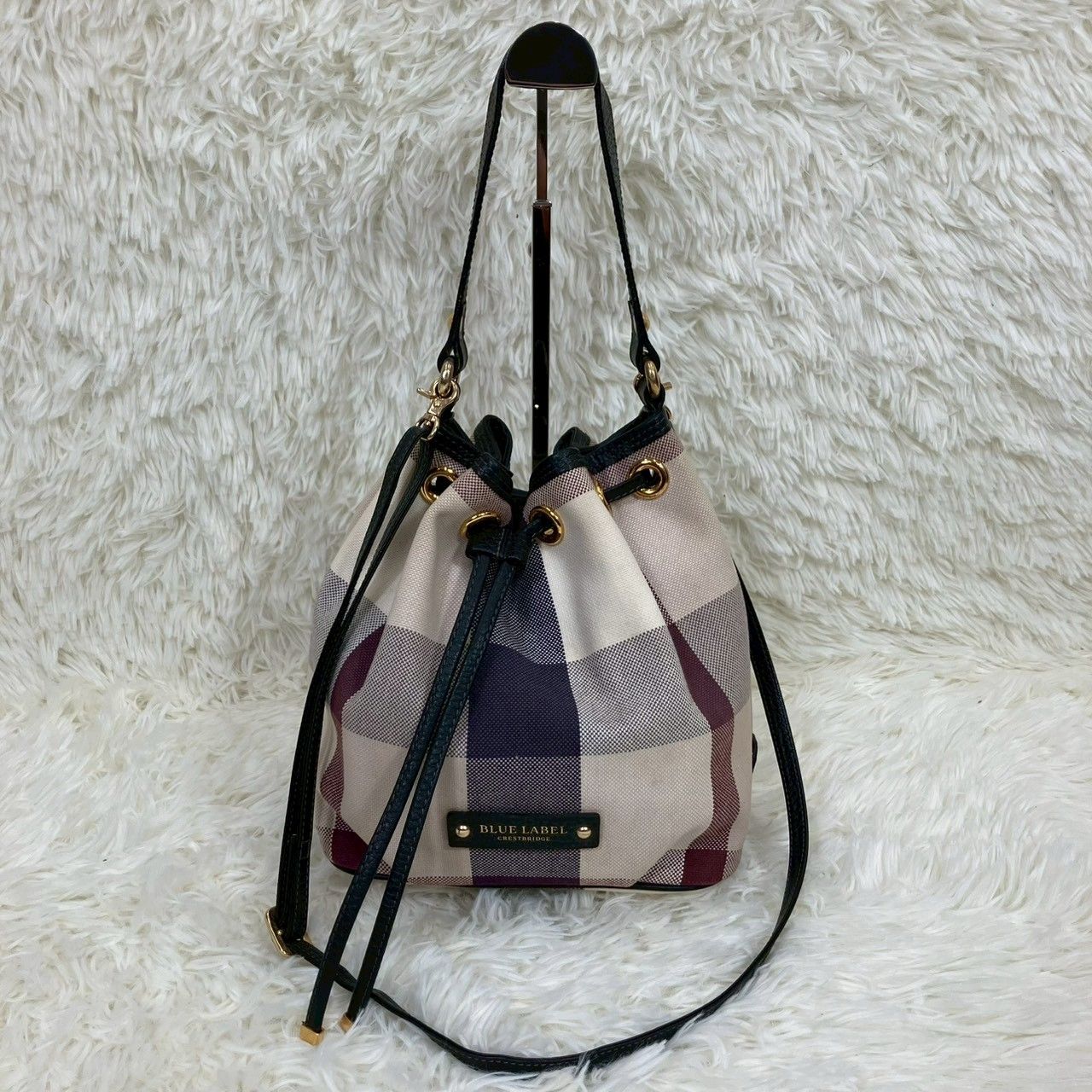 ブルーレーベルクレストブリッジ 2way ハンドバッグ ショルダーバッグ