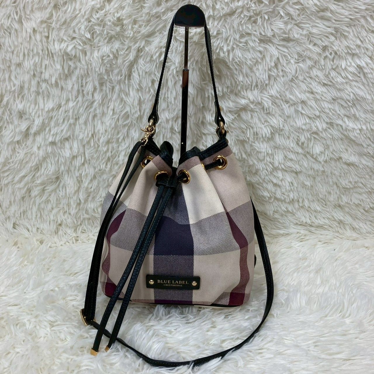 ブルーレーベルクレストブリッジ 2way ハンドバッグ ショルダーバッグ