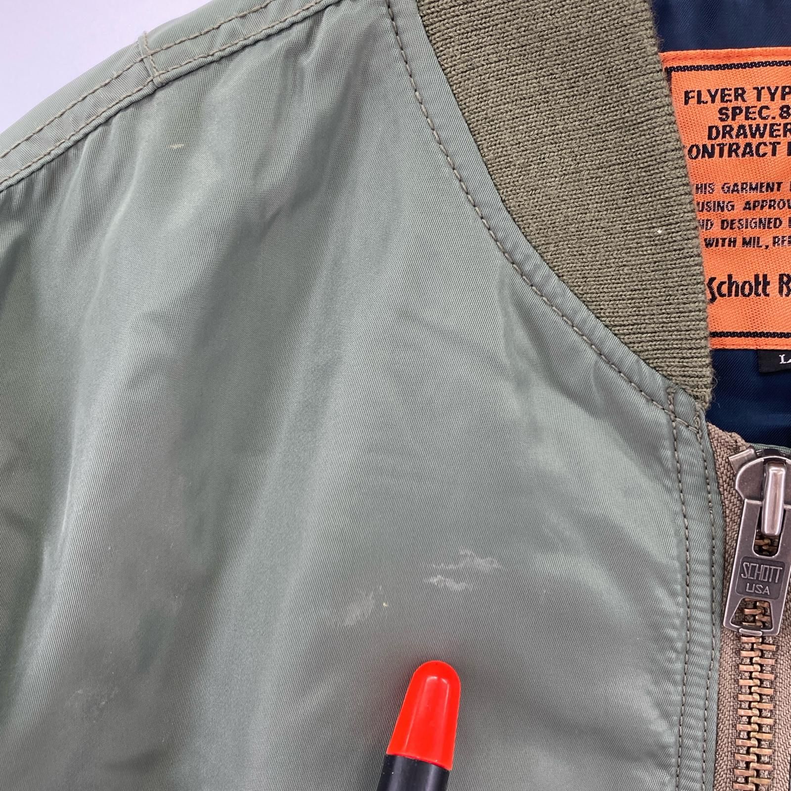 Schott ショット フライトジャケット sizeL/カーキ