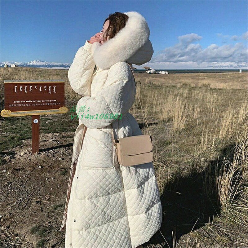 【本日のどっきりセール】 ダウン90 ダウンコート コート レディース 冬 ダウンジャケット 大きめポケット アウター 前開 ファー付き ロングコート ポケット付き ジャンパー vii4w106981