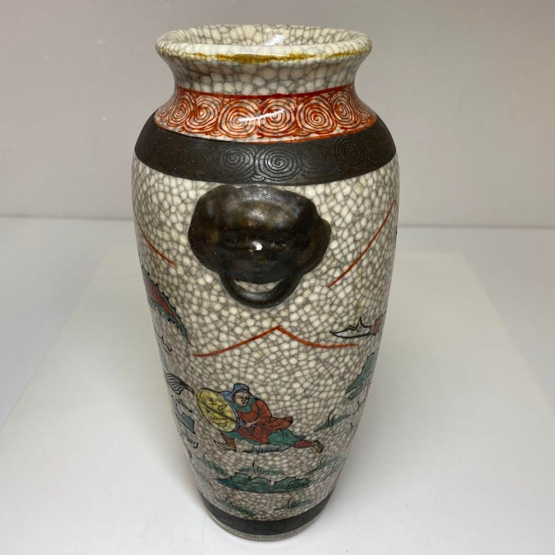 中国清時代　色絵武者絵花瓶　木箱付　高さ23㎝　東Y7-0121② 中国清時代 色絵武者絵花瓶 木箱付 高さ23㎝ 東Y7-0121② - メルカリ