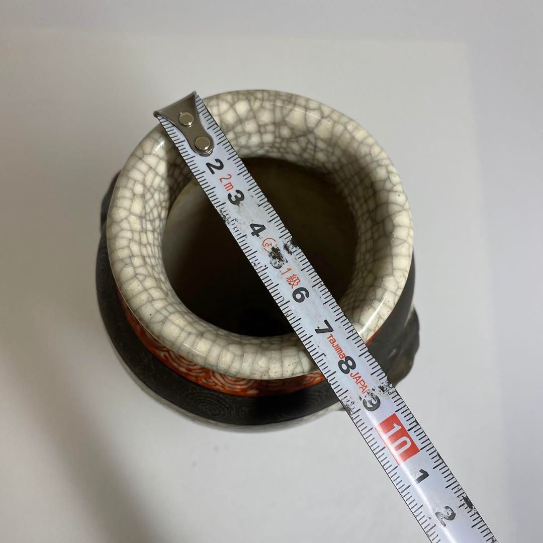 中国清時代 色絵武者絵花瓶 木箱付 高さ23㎝ 東Y7-0121② - メルカリ