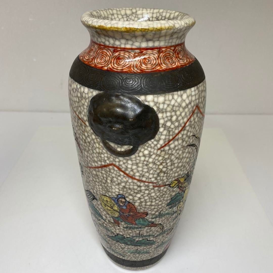 中国清時代　色絵武者絵花瓶　木箱付　高さ23㎝　東Y7-0121② 中国清時代 色絵武者絵花瓶 木箱付 高さ23㎝ 東Y7-0121② - メルカリ