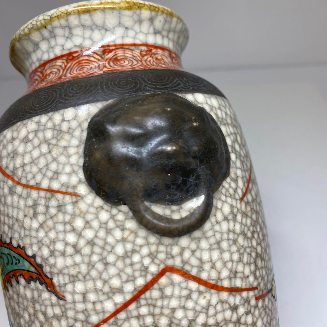 中国清時代 色絵武者絵花瓶 木箱付 高さ23㎝ 東Y7-0121② - メルカリ