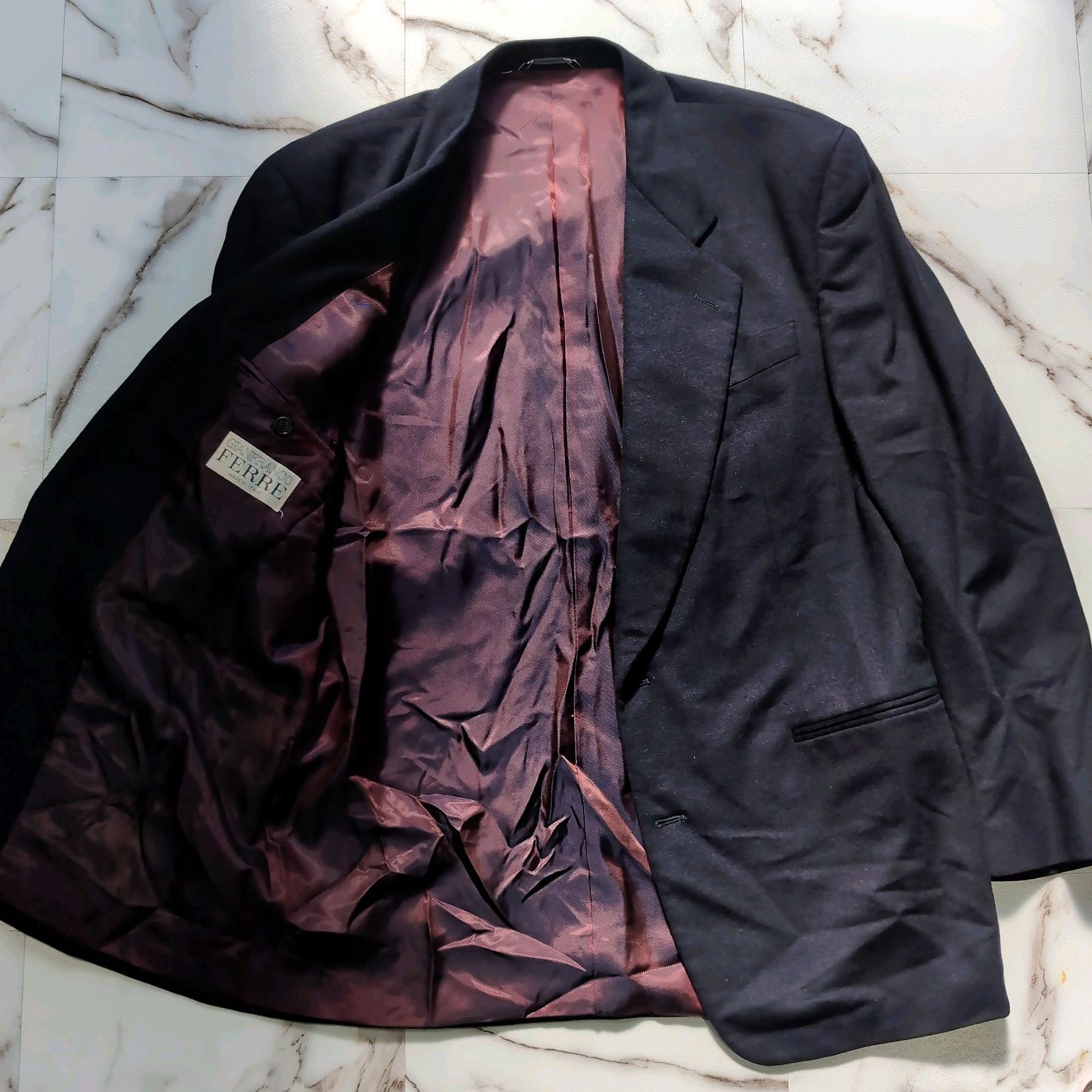 GIANFRANCO FERRE イタリア製 テーラードジャケット 総裏 54(XL
