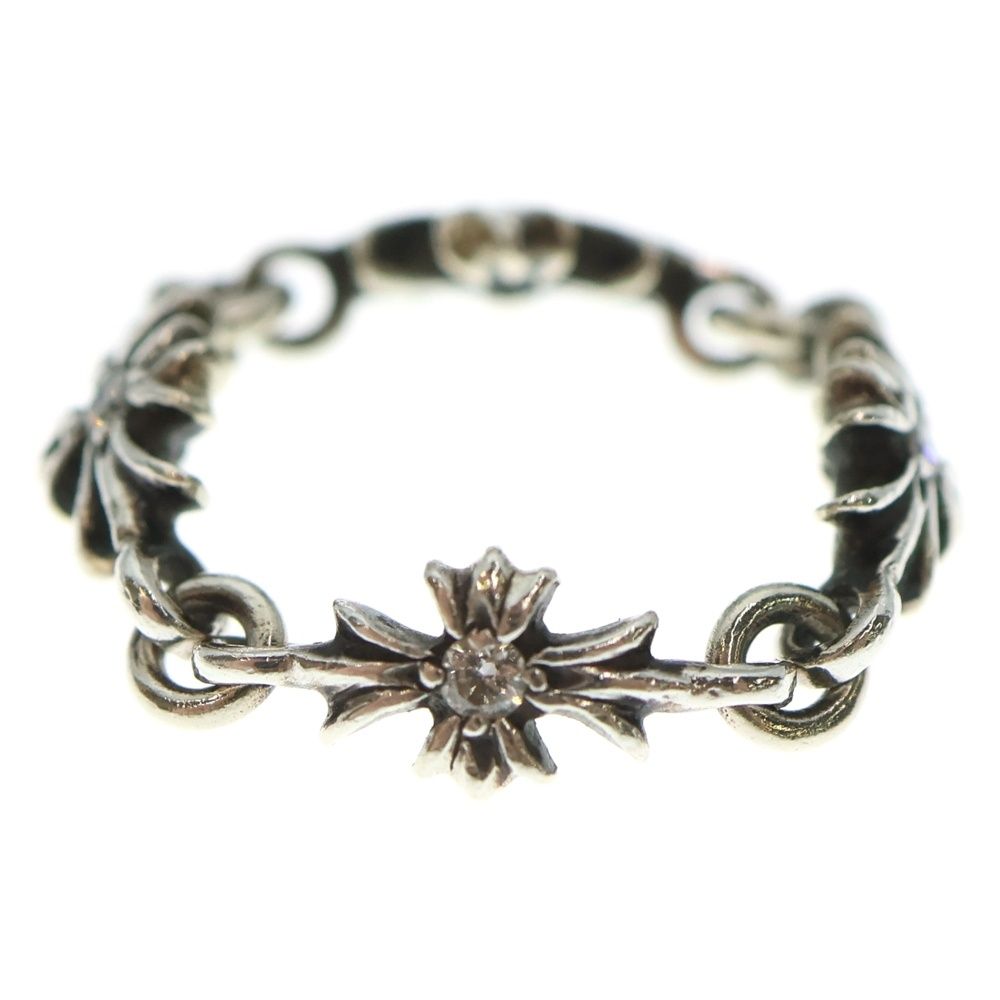 CHROME HEARTS クロムハーツ RING TNY E CH PLS タイニーECHプラスリング PAVEダイヤ シルバー