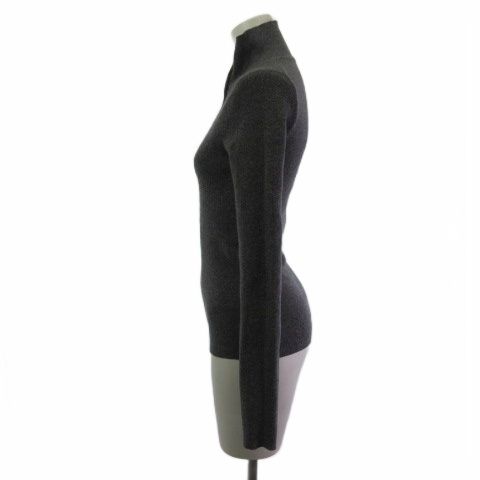 トゥデイフル TODAYFUL Halfzip Rib Knit ハーフジップ リブ ニット グレー F