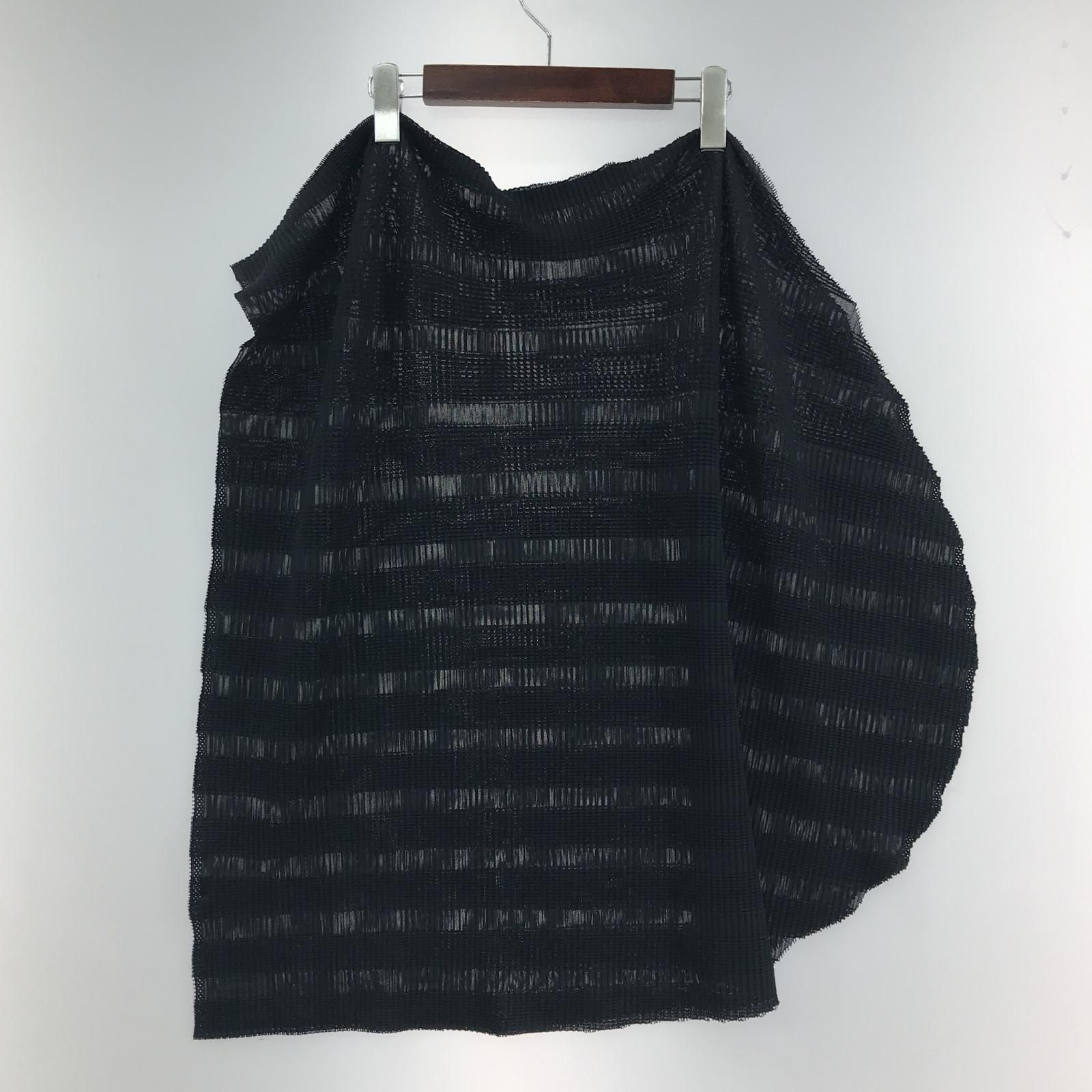 ISSEY MIYAKE イッセイミヤケ 変形シアーボーダーカットソー size- ブラック