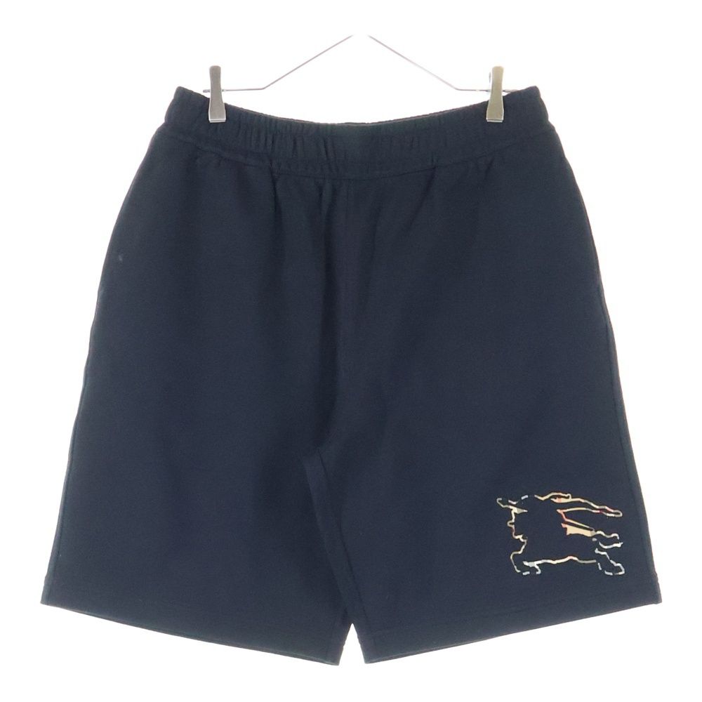 BURBERRY バーバリー チェックロゴ スウェット ハーフパンツ ショーツ ブラック 8070683