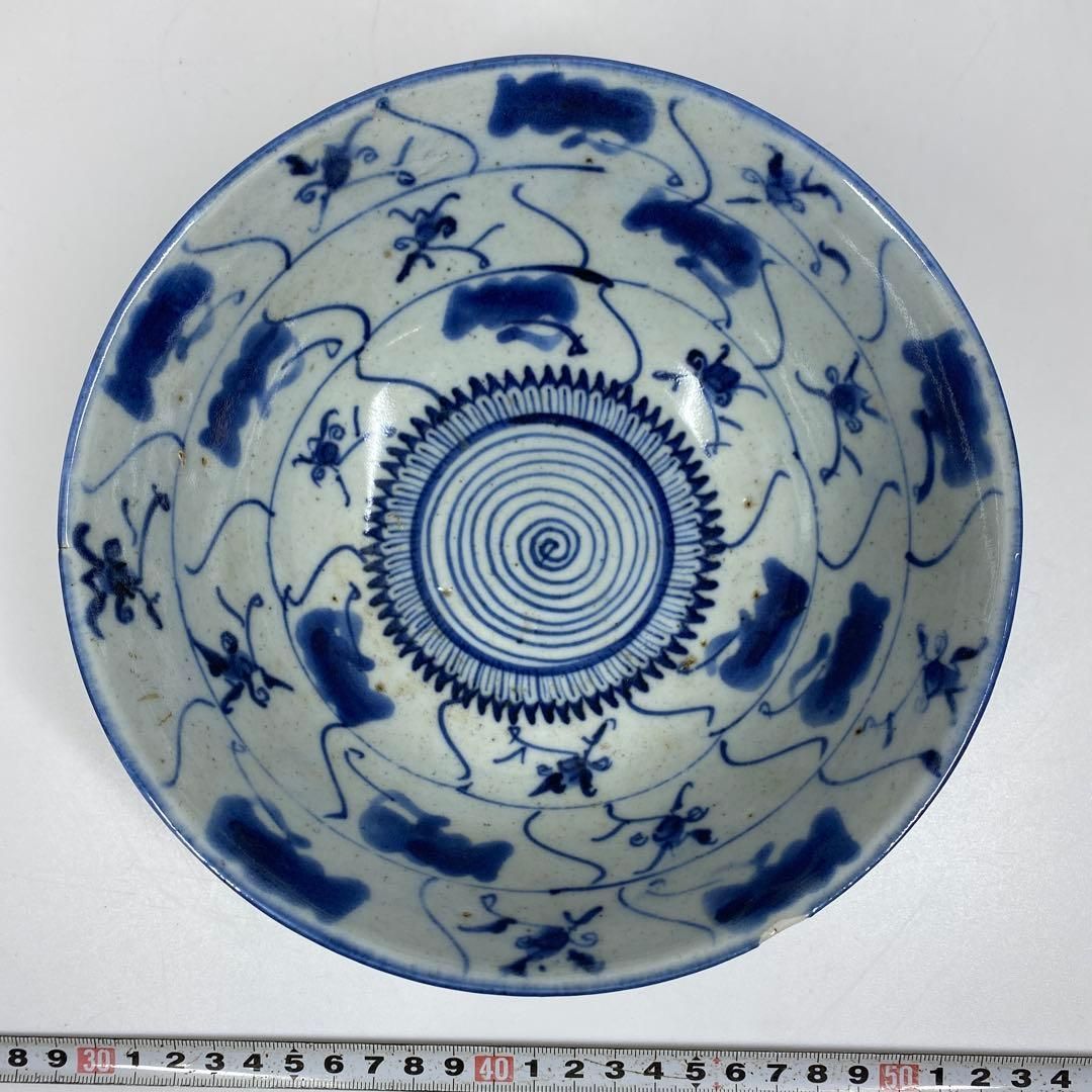 中国　清朝時代新渡鉢　直径18㎝ 東Y7-0122⑤ 中国 清朝時代新渡鉢 直径18㎝ 東Y7-0122⑤ - メルカリ