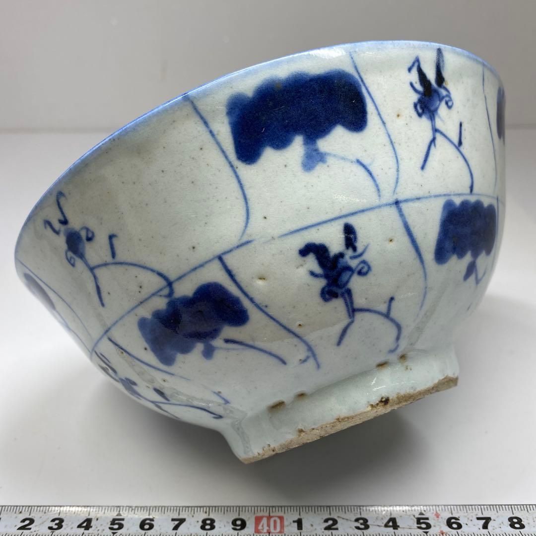 中国　清朝時代新渡鉢　直径18㎝ 東Y7-0122⑤ 中国 清朝時代新渡鉢 直径18㎝ 東Y7-0122⑤ - メルカリ