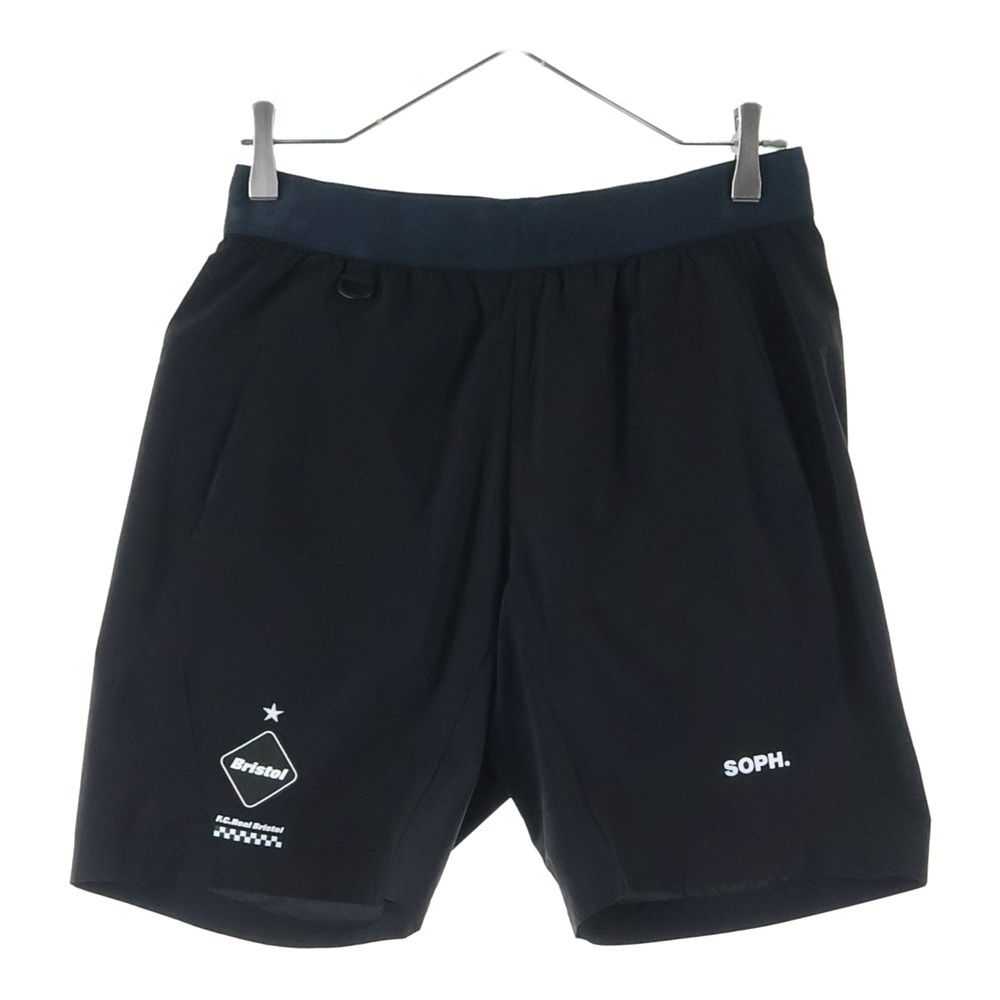 F.C.R.B. F.C.Real Bristol FCRB エフシーアールビー エフシー ルブリストル 19SS STRECH LIGHT WEIGHT SHORTS FCRB-190039 ロゴ刺繍ストレッチ ショーツ ハーフパンツ ブラック