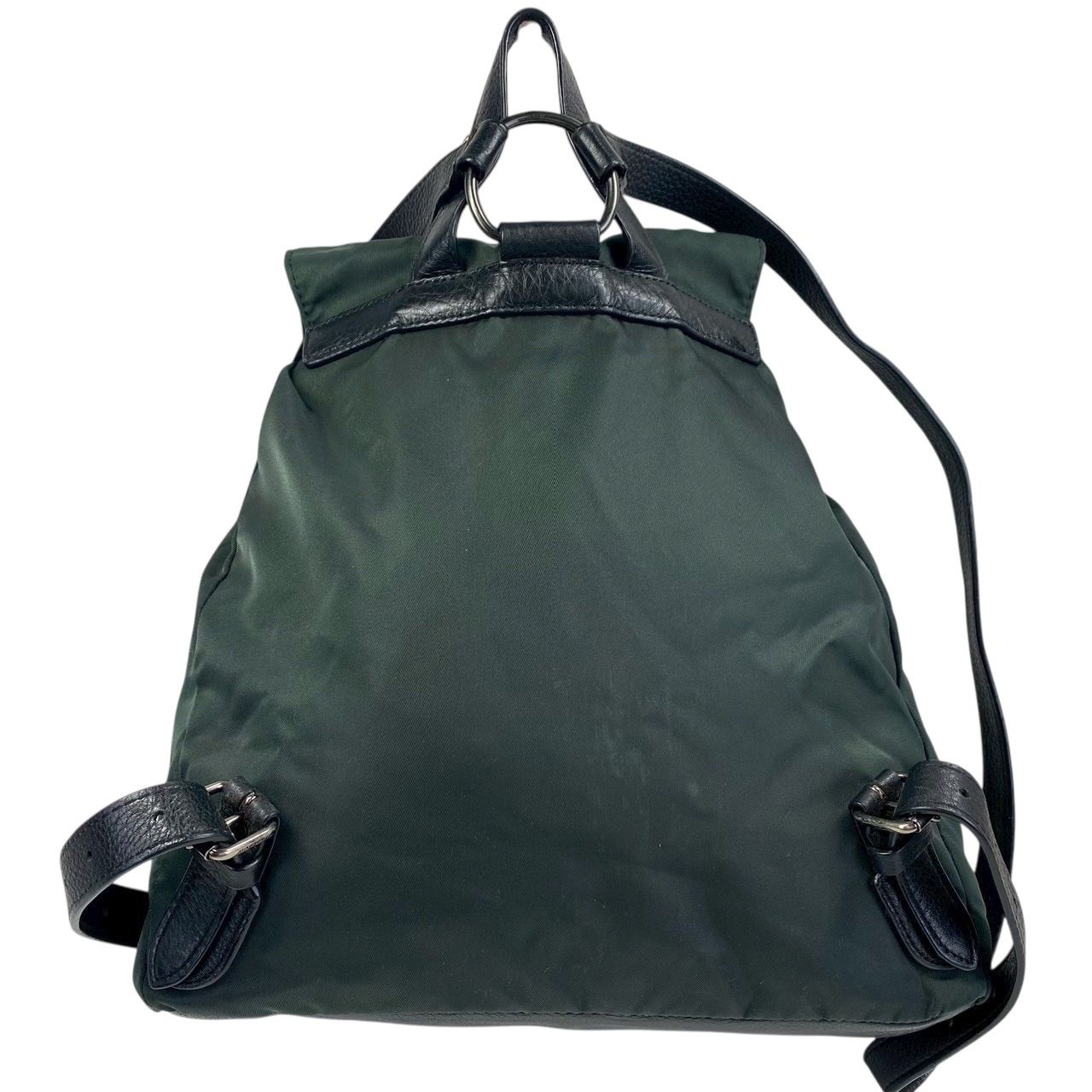 B3701】 COACH コーチ リュックサック ナイロン レザー グリーン