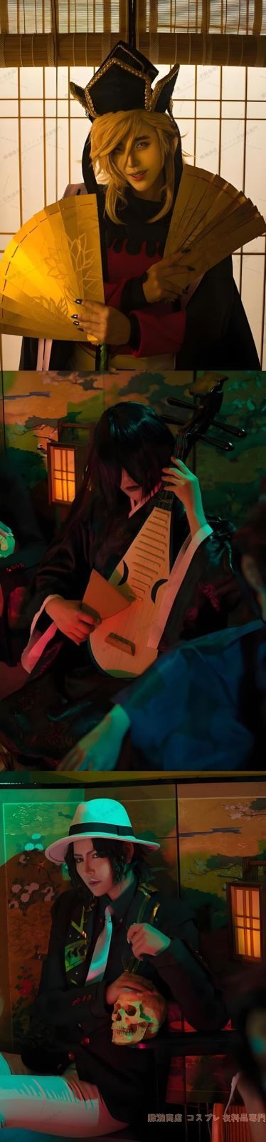 猗窩座 服 Hakuji 悲鳴嶼行冥 コスプレ ウィッグ付き 岩柱 あかざ 衣装 大人用 仮装 文化祭 イベント コスチューム ステージ服 WWW_TRAVELLANDINDIA_COM