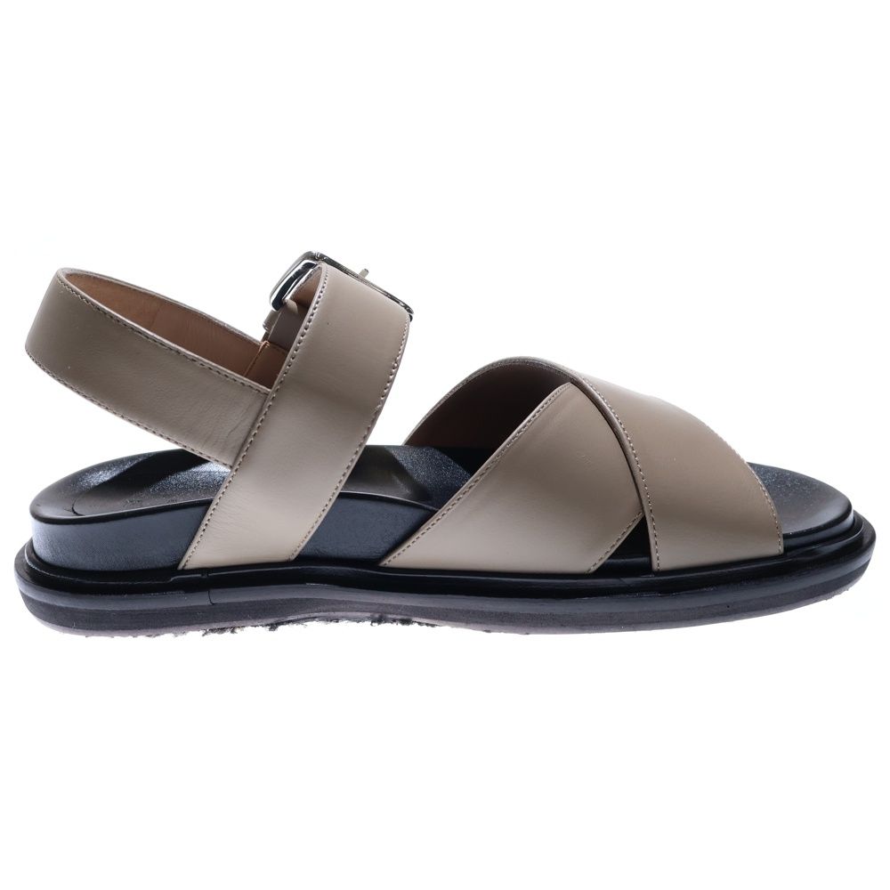  MARNI マルニ フスベット レザーサンダル ブラック レディース サンダル ミュール 靴