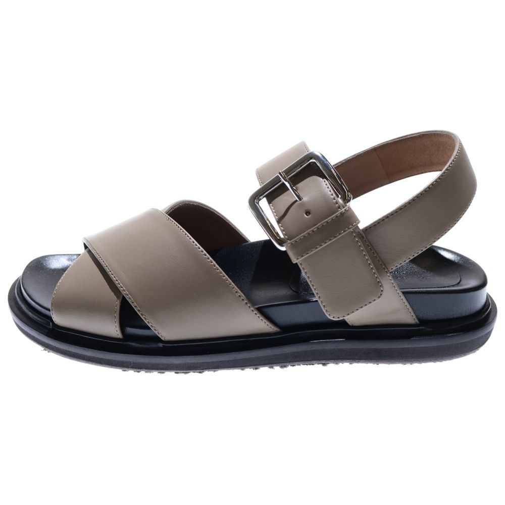 MARNI マルニ フスベット レザーサンダル ブラック レディース