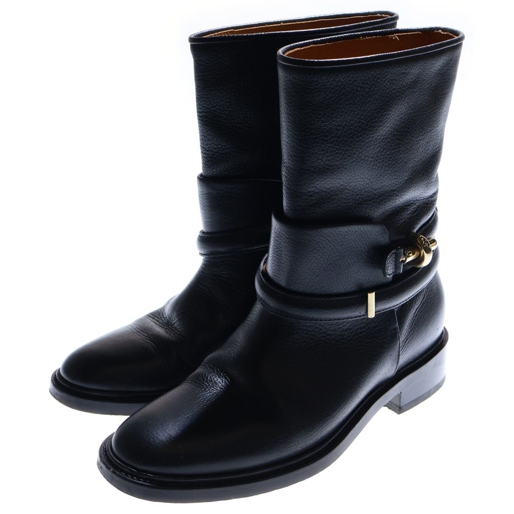 BALENCIAGA (バレンシアガ) ロゴ金具 ベルトストラップ レザー