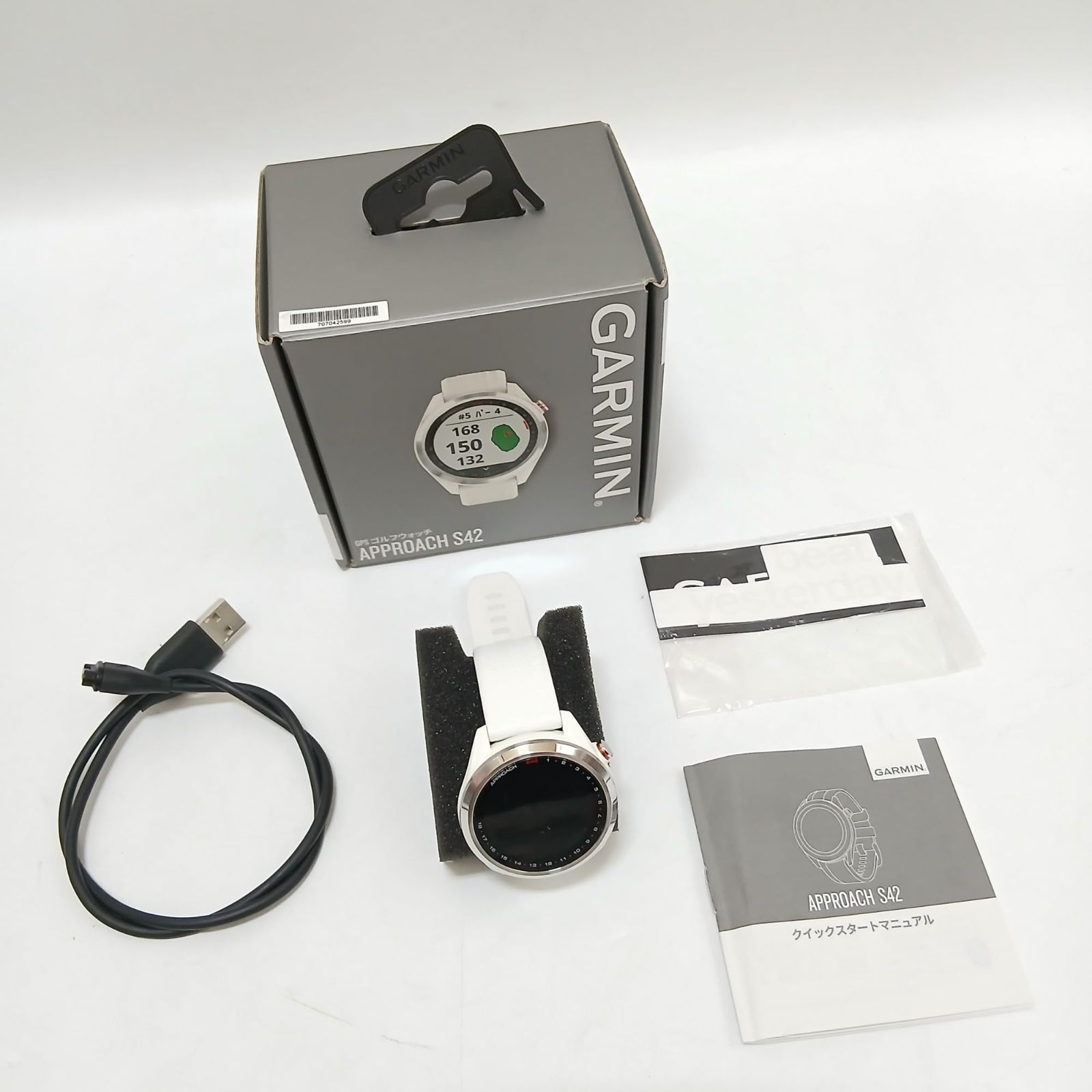 No.3987 GARMIN ガーミン ゴルフナビ GPS Approach S42 ホワイト 日本 010-02572-21 小