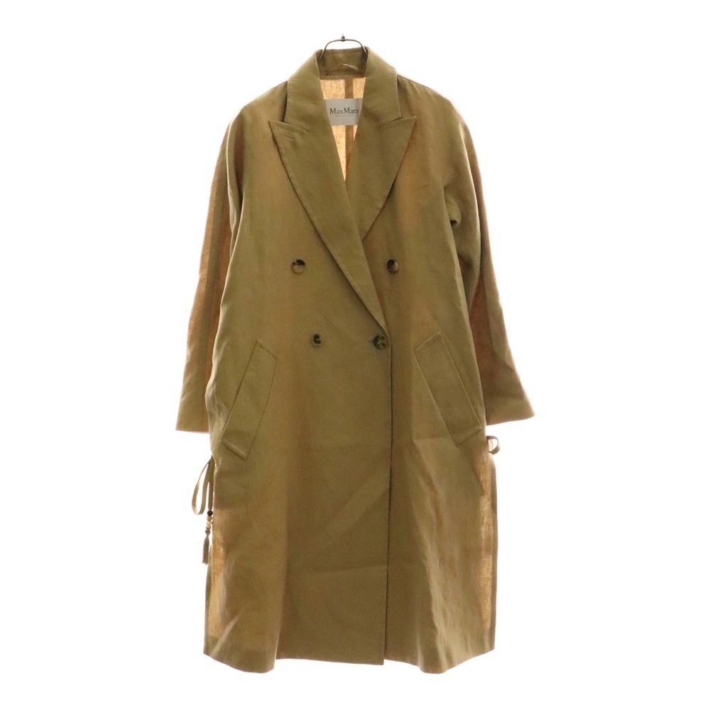 Max Mara (マックスマーラ) ピークドラペル リネン トレンチコート