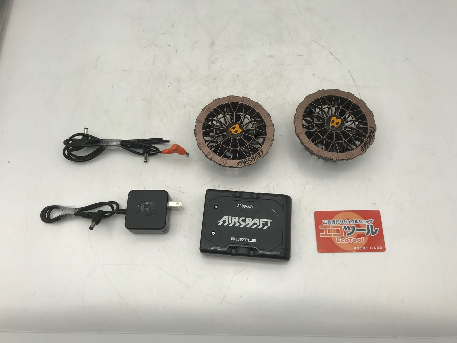 品 BURTLE|バートル|AIR CRAFT|エアークラフト モデル 空調服用ファン バッテリセット AC09 ITHTLTG37VXS エコツール小牧ｲﾝﾀｰ店 M02