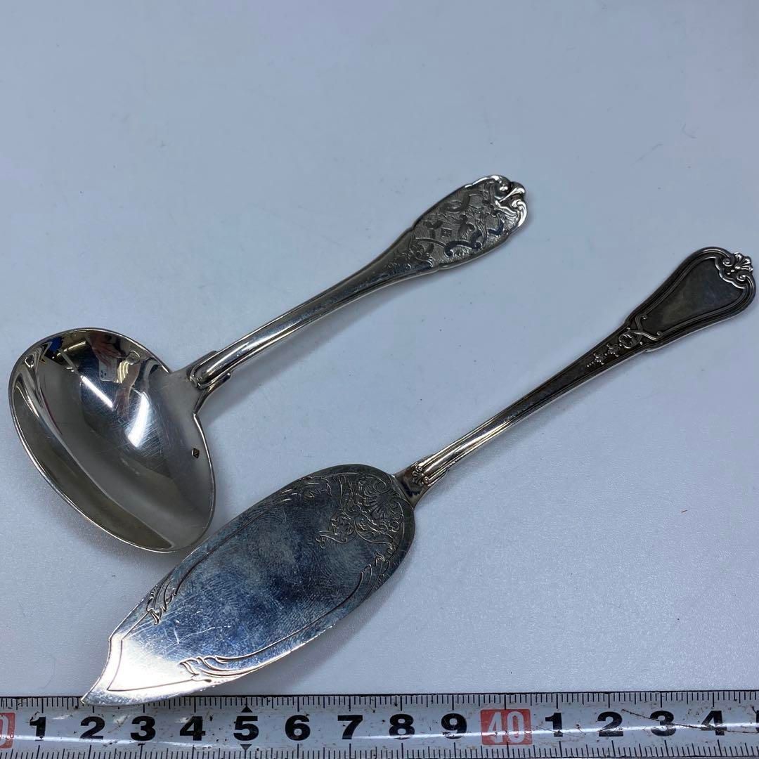 ミネルバホールマーク フランス ピュイフォルカ 純銀彫金カトラリー2点