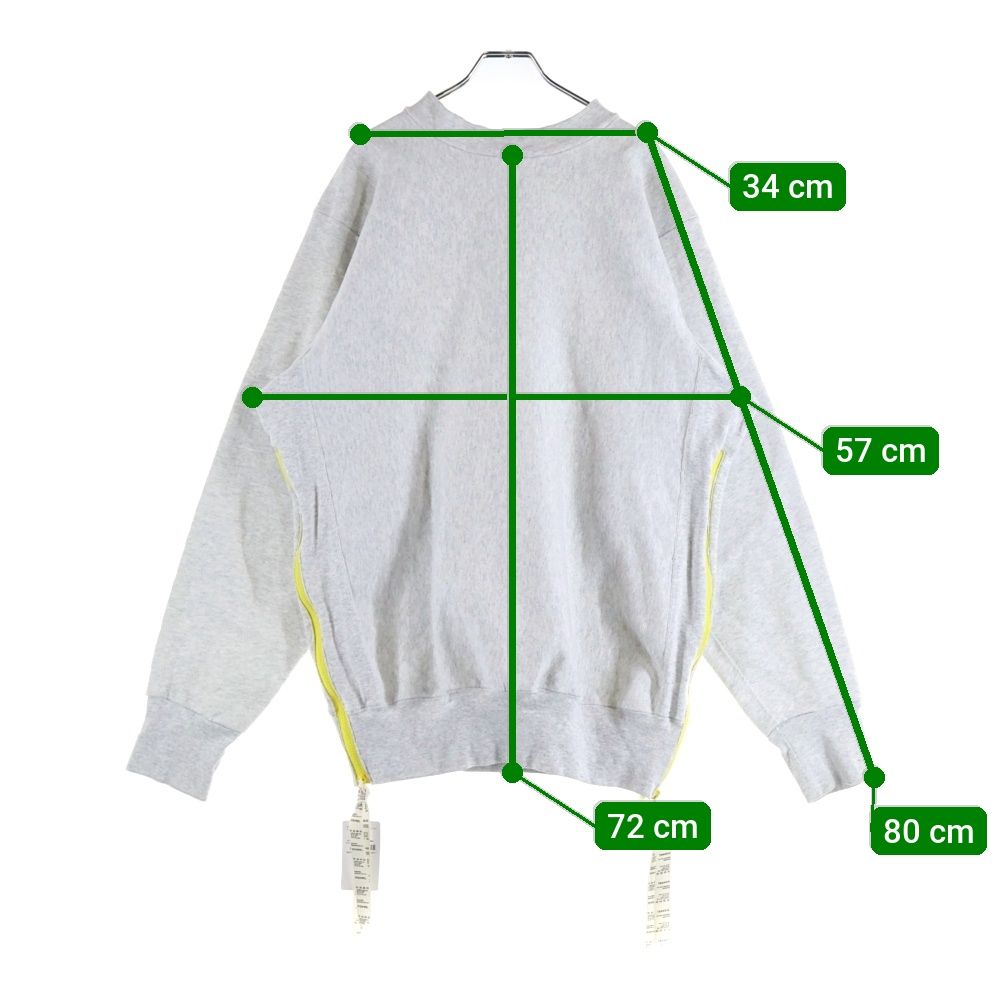 クルーネックスウェットトレーナー グレー