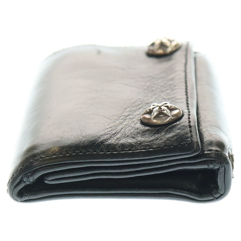  CHROME HEARTS クロムハーツ 3 FOLD 3フォールド スターボタン レザーウォレット 財布 ブラック BCA 364 折り財布 小物