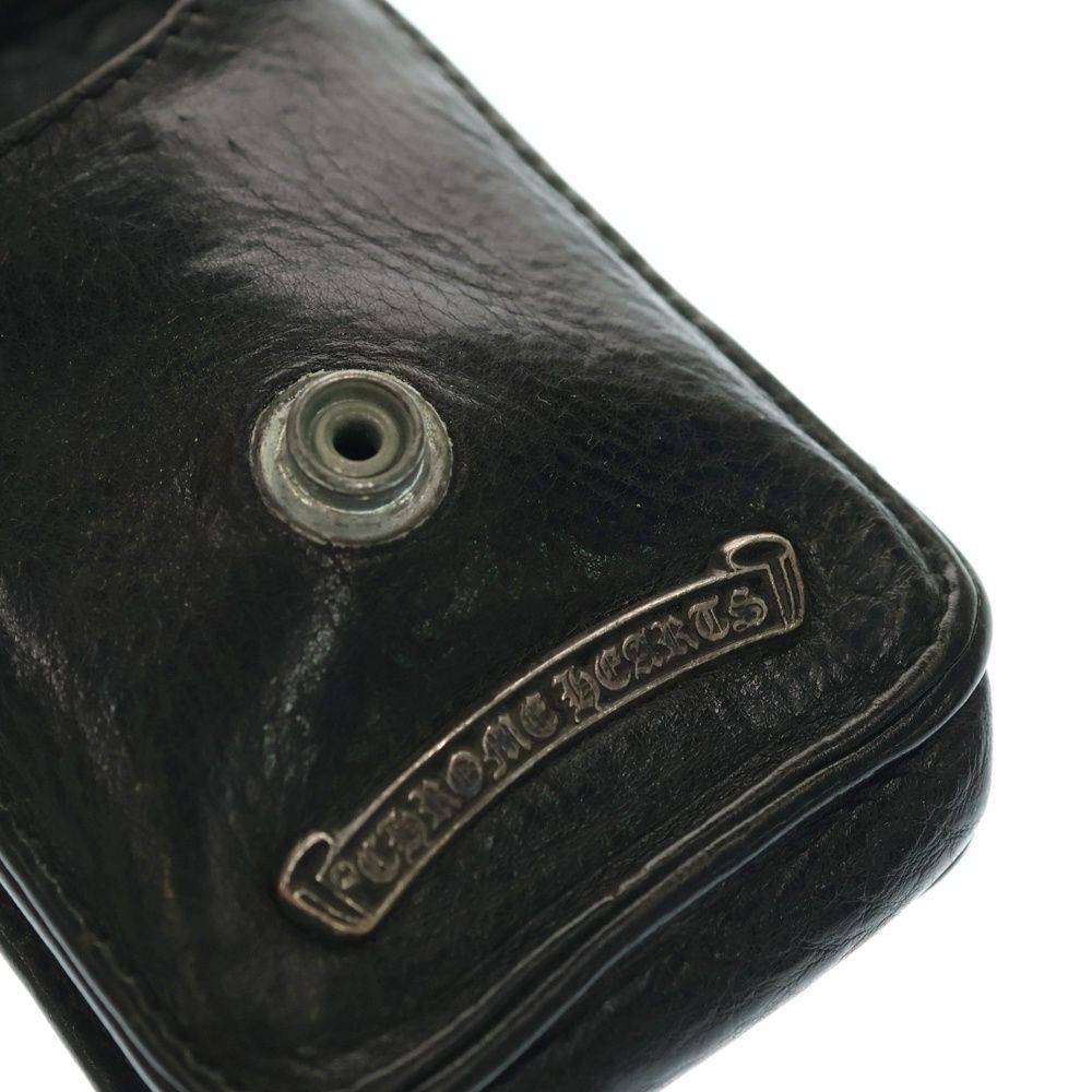  CHROME HEARTS クロムハーツ スモールCHクロス クロスボタン レザーシガレットケース その他 小物