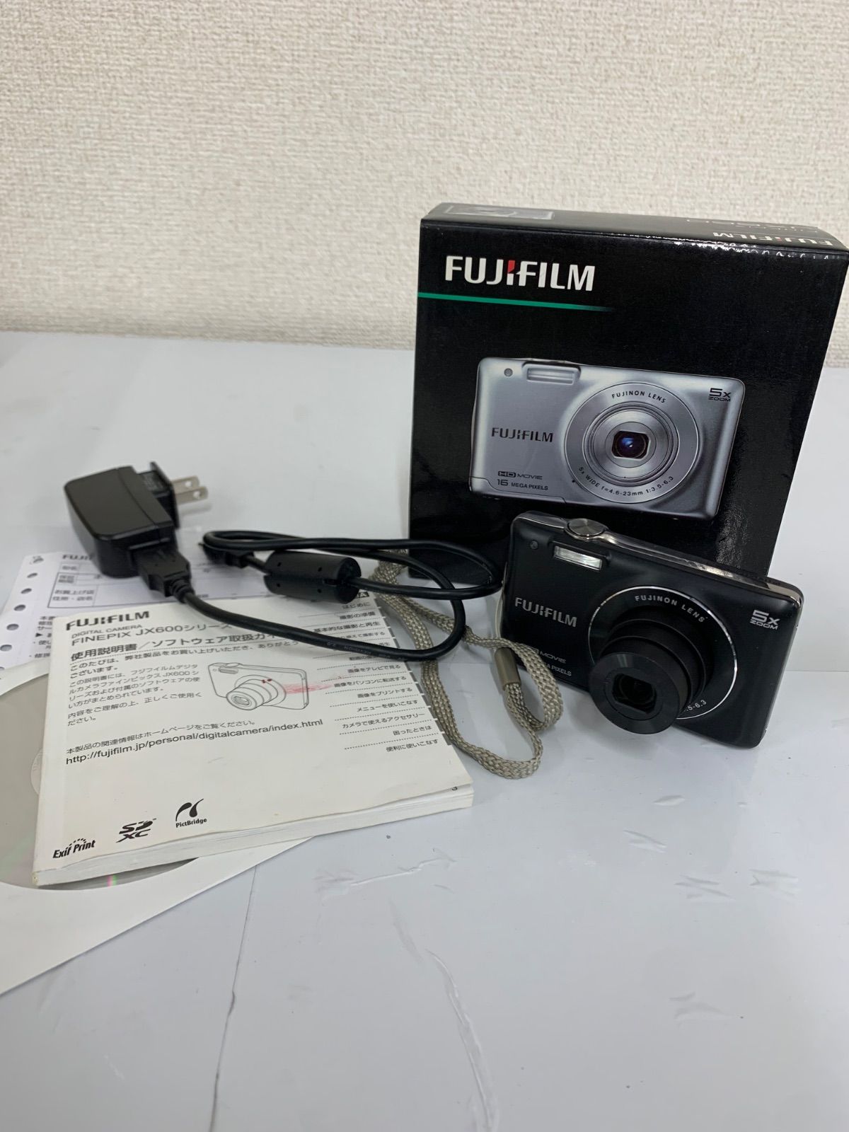 ●４ 通電動作 済み 富士フィルム FUJIFILM Finepix JX660 コンテジ 充電器 箱 説明書付き カメラ 1