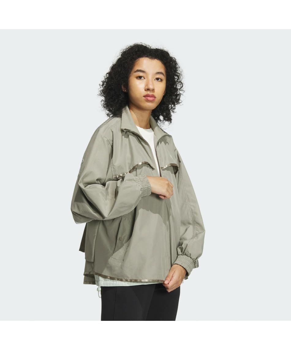 アディダス ジャージトップ ワーディング ルーズフィット ウーブンジャケット JSY16 レディース シルバーペブル IM8733 L シルバーペブル IM8733 L DECORATOM_COM_BR