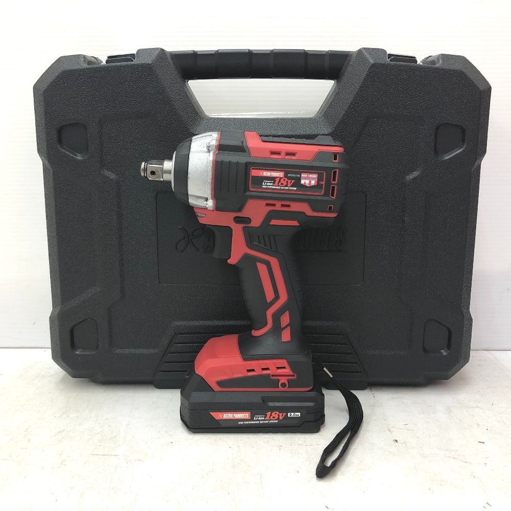AP アストロプロダクツ 18V 2.0Ah 12.7mm 充電式ハイトルクインパクトレンチ 充電器 バッテリ1個セット AP050752