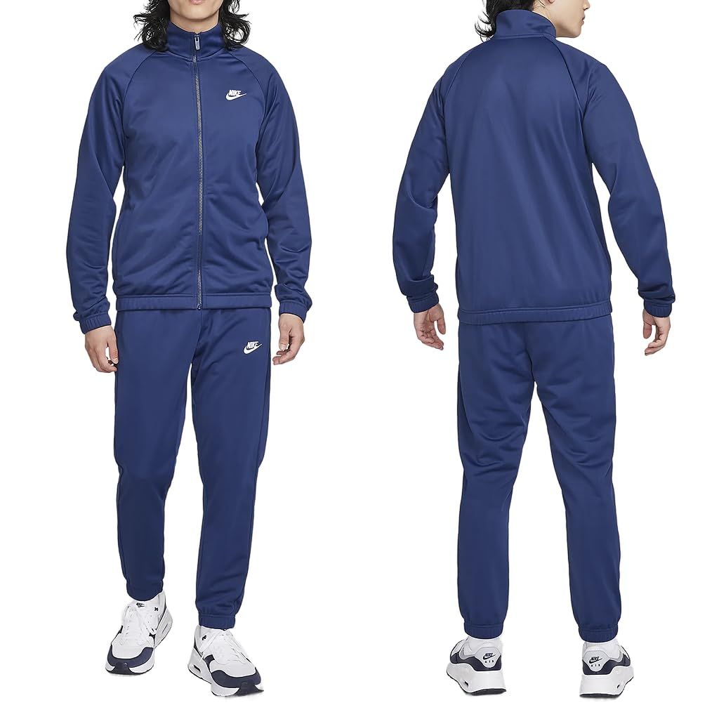 ナイキ 上下 セットアップ ジャージ クラブ ポリニット トラックスーツ ジャケット ロングパンツ NIKE AS M NK CLUB PK TRK SUIT FB7352-410 ミッドナイトネイビー ホ MIDNIGHT NAVY WHITE S