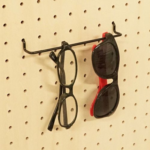 メーカー直送 有孔ボード グラスホルダー150 黒 20個 まとめ買い徳用 ペグ ペグボード PEG 孔あきボード 孔板 穴板 穴開