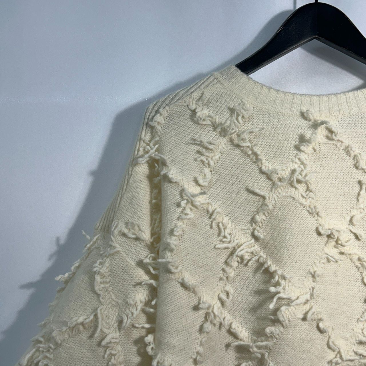 POINTLIGNE 38 ホワイト ニット セーター ゆったり トップス レディース 日本製 生地ウール混 センソユニコ マツオ ポワンリーニュ