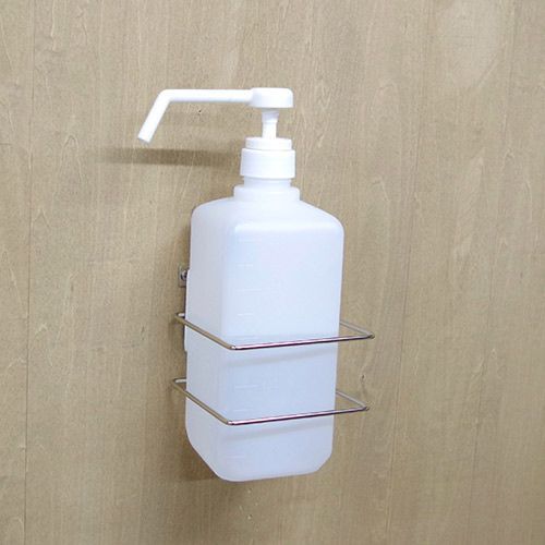 メーカー直送 ボトルホルダー スクエア 壁固定タイプ 10個 まとめ買い徳用 ペグ ペグボード PEG 孔あきボード 孔板 穴板 穴開 除菌