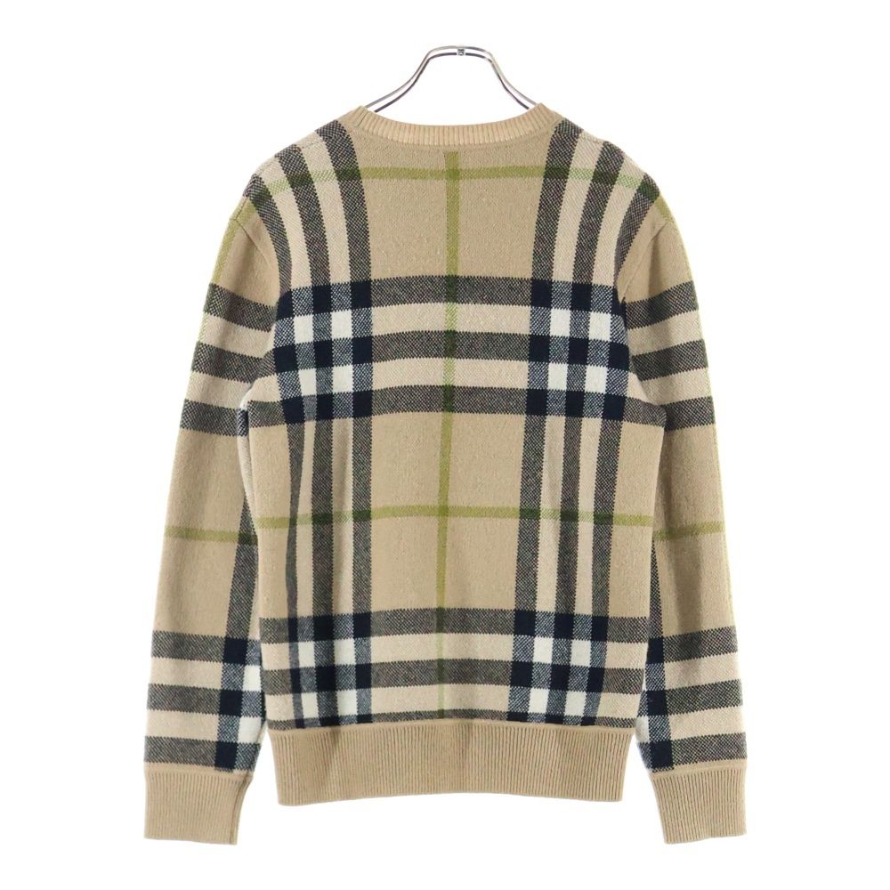 希少ビンテージ　バーバリーズ　ノバチェック　カシミヤ混　ニット　セーター　M 希少品】バーバリー カシミヤ100%ニット セーター ノバチェック グレー