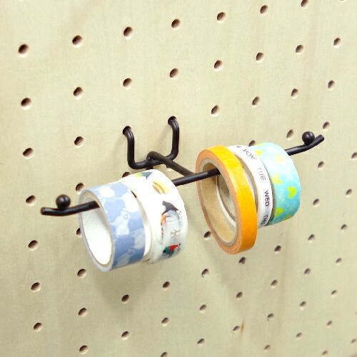 メーカー直送 有孔ボードテープディスプレーフックS P25 黒 20個 まとめ買い徳用 ペグ ペグボード PEG 孔あきボード 孔板 穴板 穴開