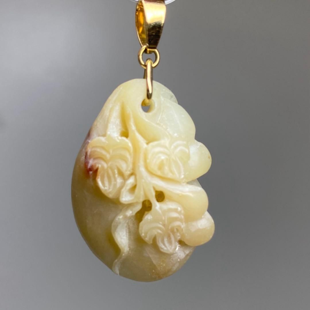 K18刻印 白砡ネックレストップ 14.4g 東Y7-0123 1F