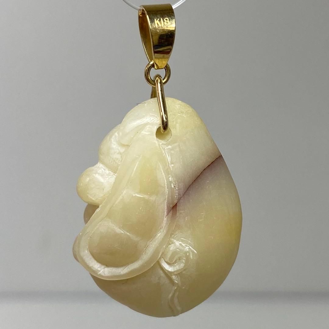 K18刻印 白砡ネックレストップ 14.4g 東Y7-0123 1F