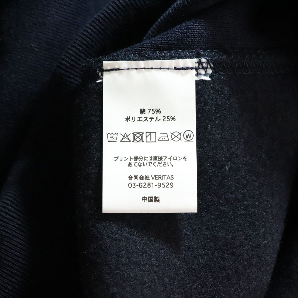 CABARET POVAL キャバレーポバール BEAUTY-YOUTH別注 LUXURIA プリントスウェットトレーナー ネイビー 細見え トレーナー スウェット 