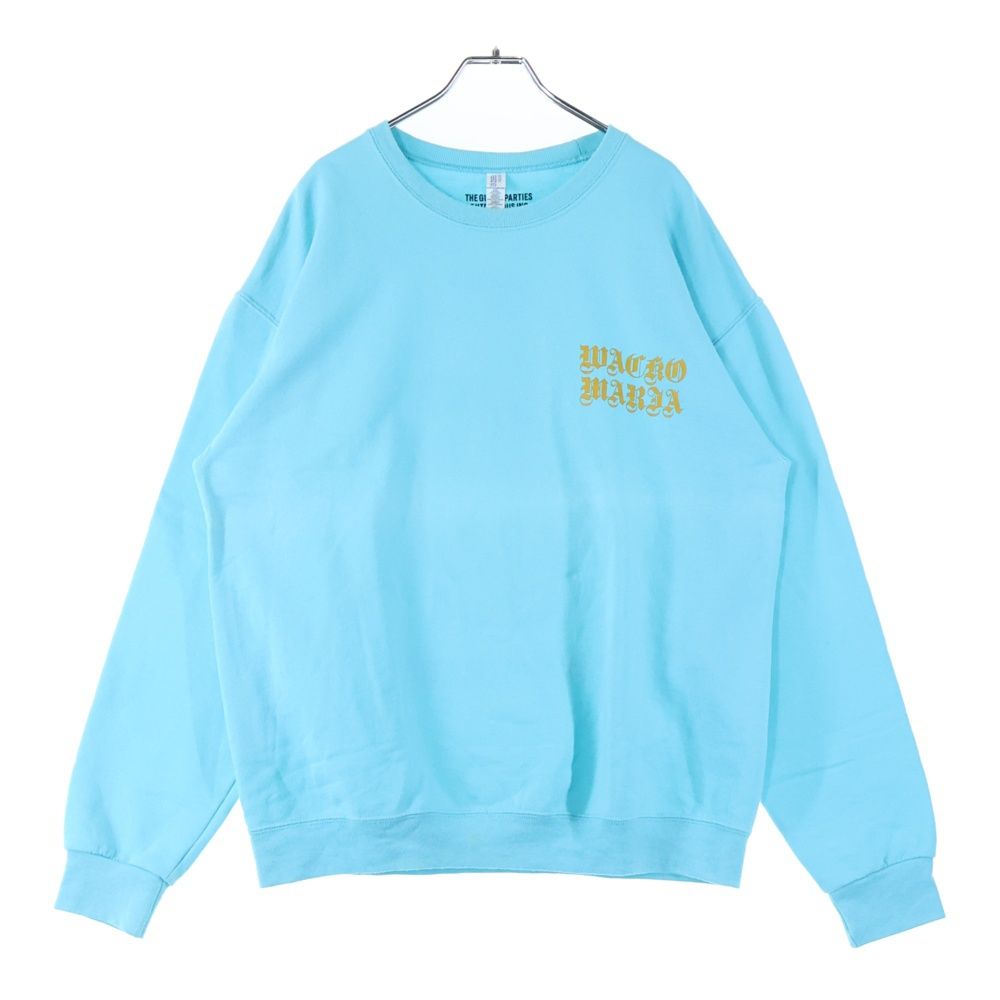 WACKO MARIA ワコマリア 21AW CREW NECK SWEAT SHIRT TYPE-1 バックマリアプリント クルーネック スウェット トレーナー ティファニーブルー 21FW-WMC-SS09