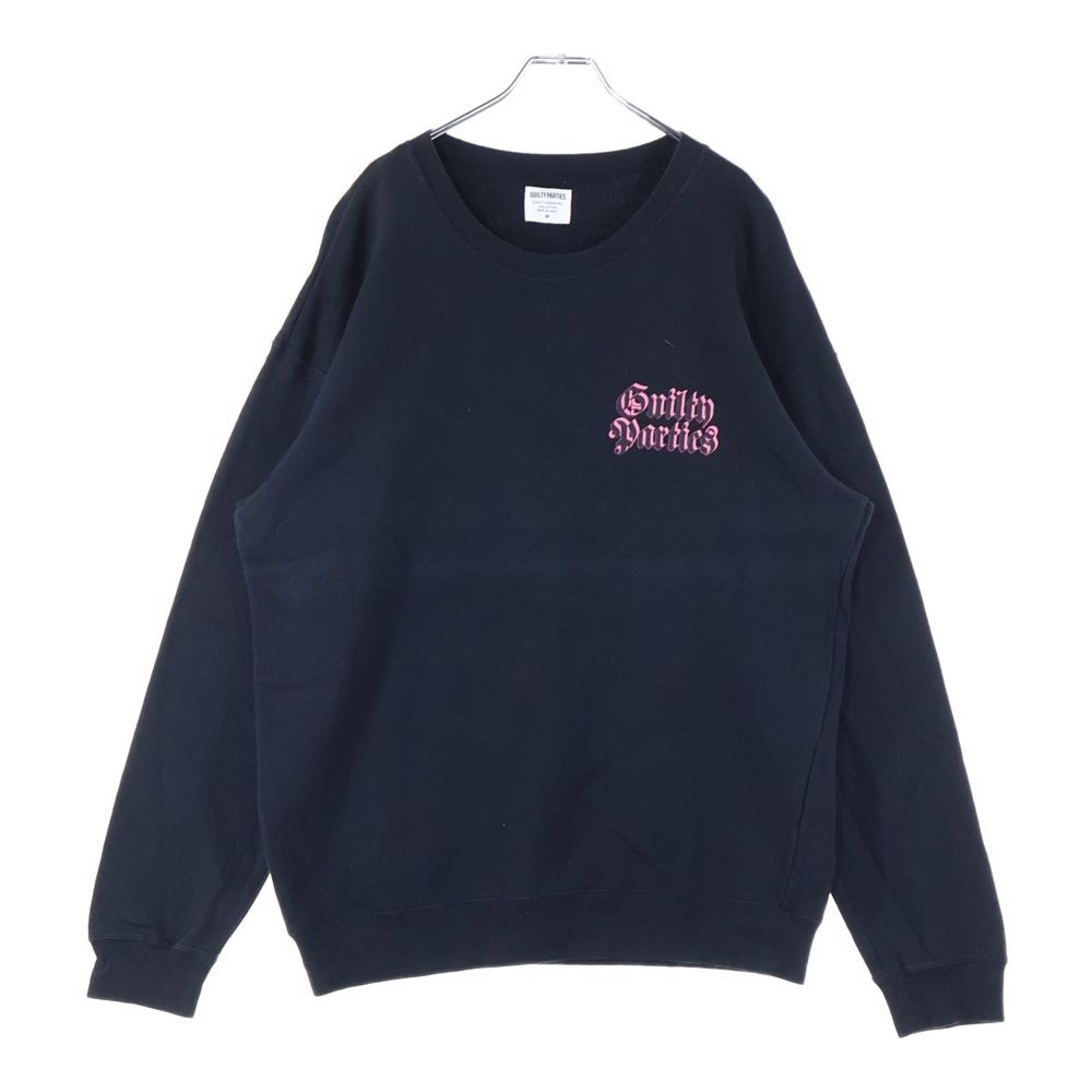 WACKO MARIA ワコマリア CREW NECK SWEAT SHIRT バックプリント クルーネック スウェット トレーナー ブラック ピンク