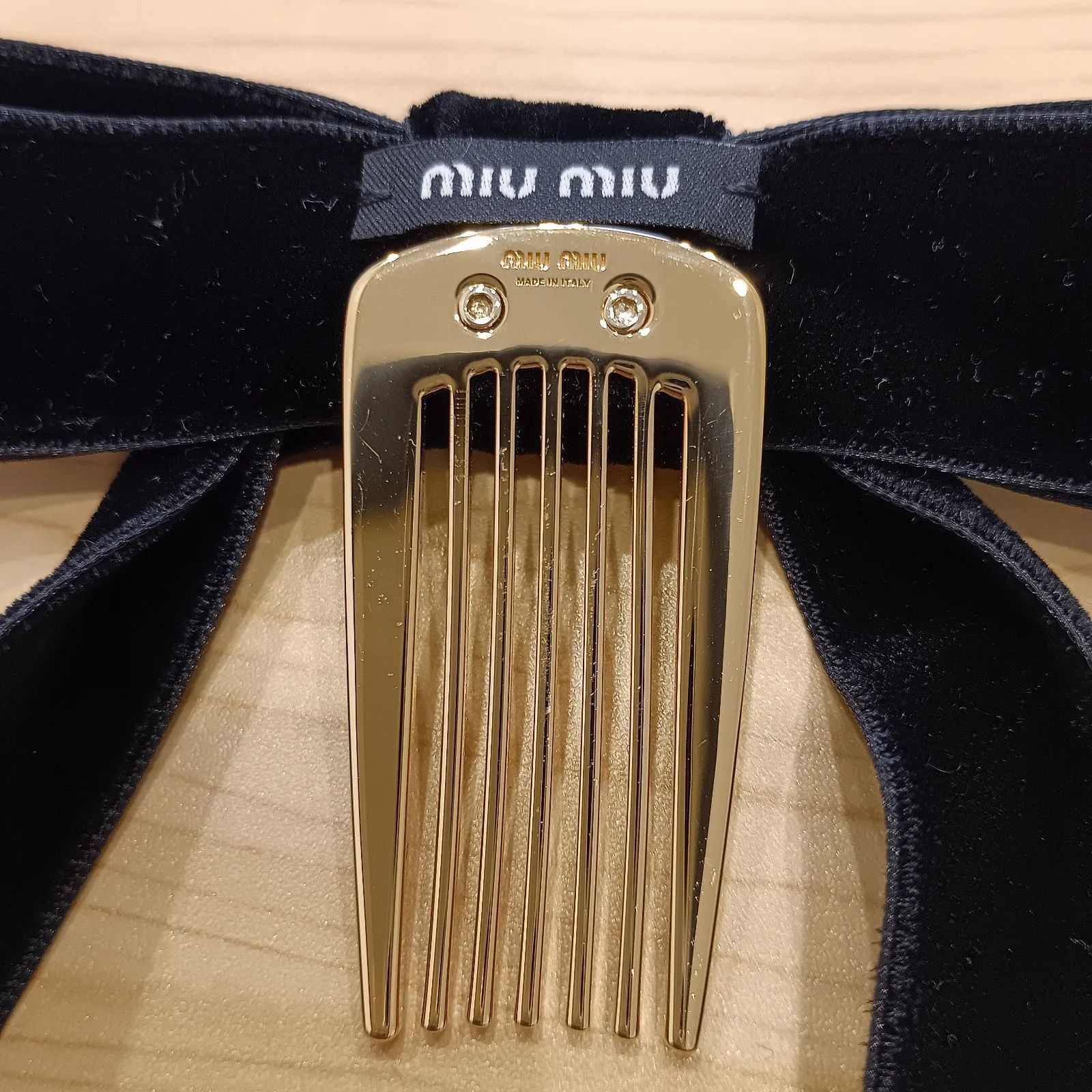 MIU MIU ミュウミュウ リボン付きヘアコーム