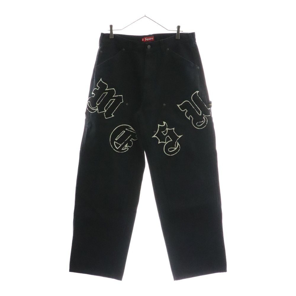 SUPREME シュプリーム 25SS Old English Canvas Double Knee Painter Pant オールドイングリッシュ キャンバスダブルニーペインターパンツ ブラック