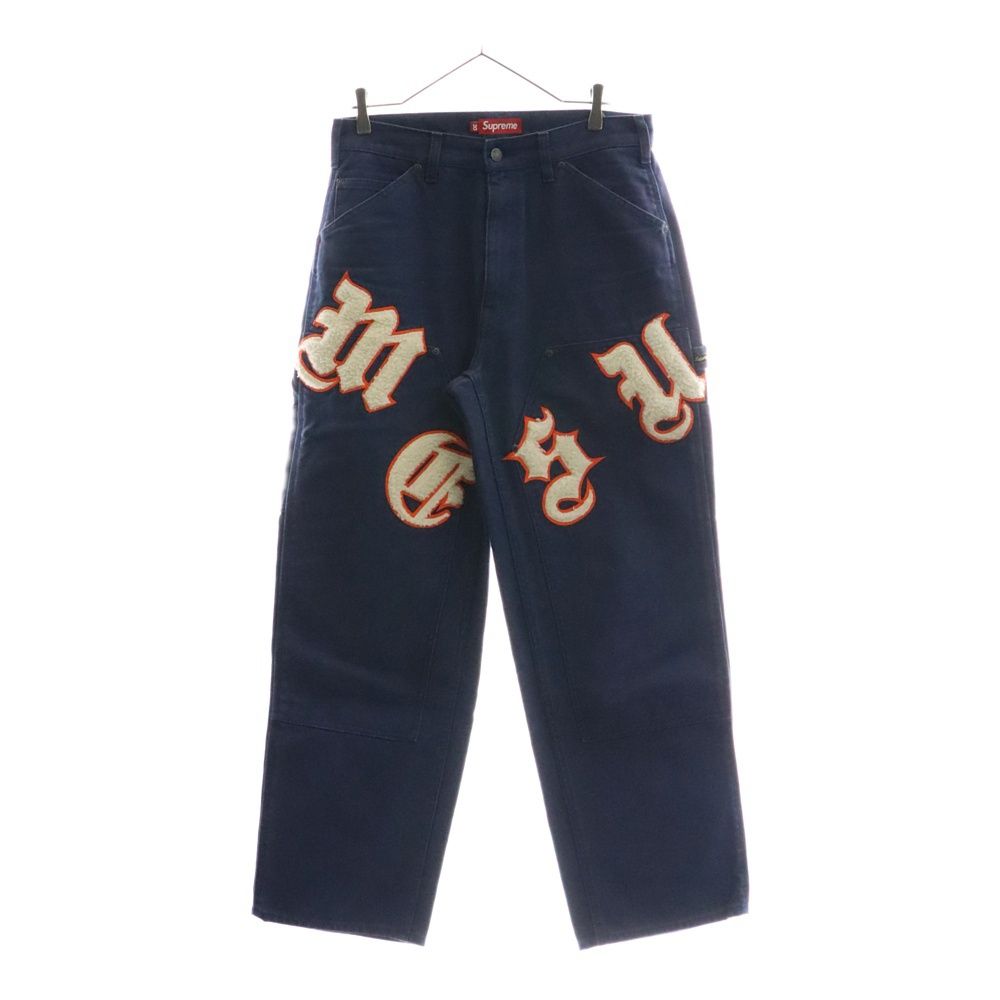 SUPREME シュプリーム 25SS Old English Canvas Double Knee Painter Pant オールドイングリッシュ キャンバスダブルニーペインターパンツ ネイビー