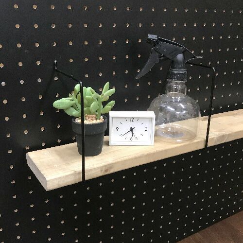 メーカー直送 有孔ボード シェルフスルー 黒 ブラック 100mm板用 棚奥行 1棚に2個必要 20個 まとめ買い徳用 ペグ ペグボード PEG 孔あきボード 孔板 穴板