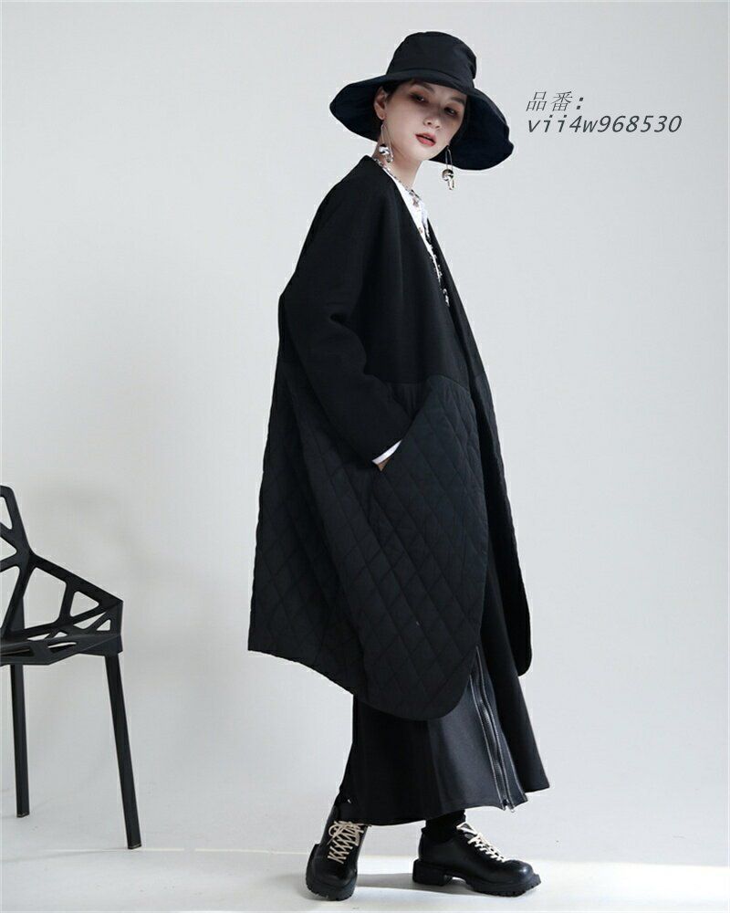 異素材キルティングコート