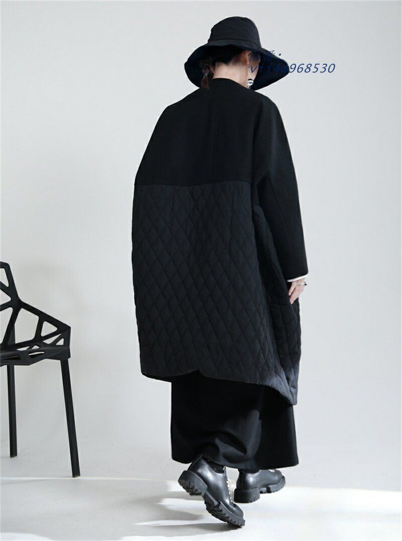 異素材キルティングコート レディース 春 秋 冬 Vネック モード系 きれいめおしゃれ キルティングコート ロング アウター 羽 長袖 中綿コート コート vii4w968530 GULLKHAN_COM